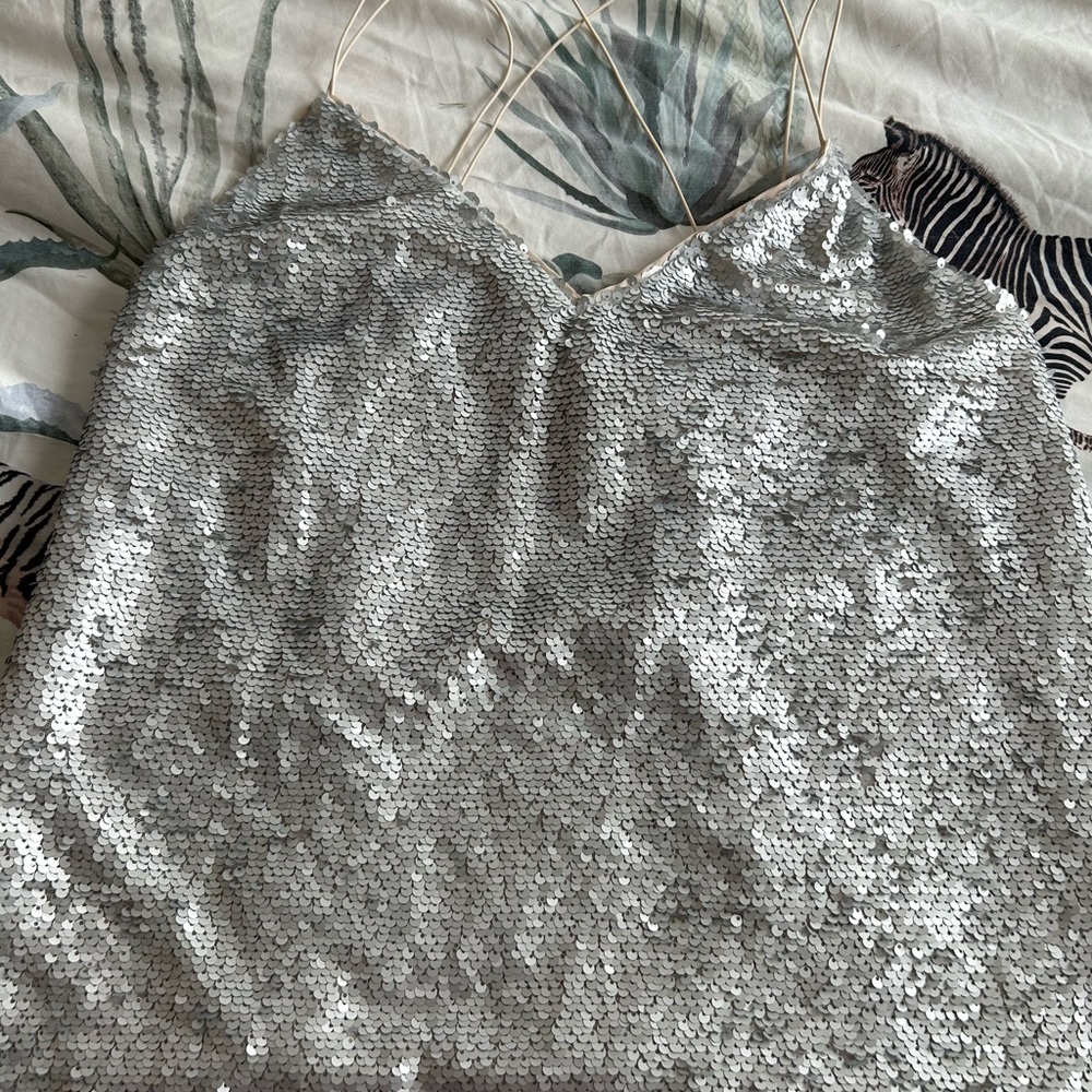 ASOS silver sequin top